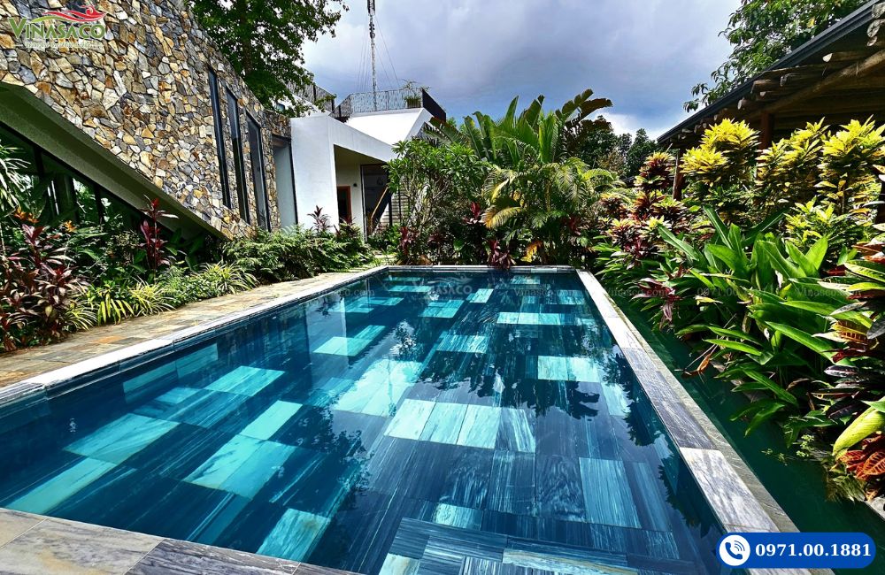 Thi công bể bơi tại Wuyn Mountain Ba Vì