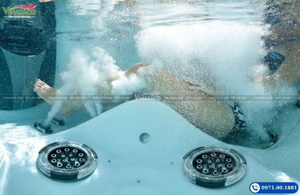 Hệ thống massage nước và khí trong bồn sục Jacuzzi