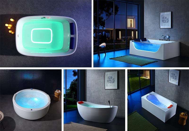 Bồn tắm Acrylic được thiết kế với hình khối đa dạng