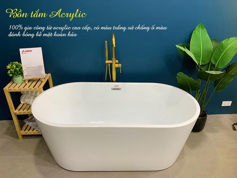 Bồn tắm acrylic trắng sứ