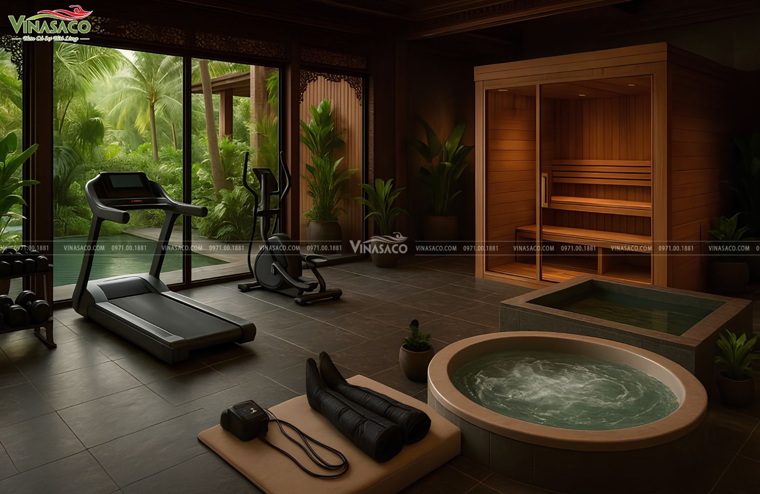 Bồn ngâm lạnh Coasts sử dụng tại phòng gym và trung tâm Wellness