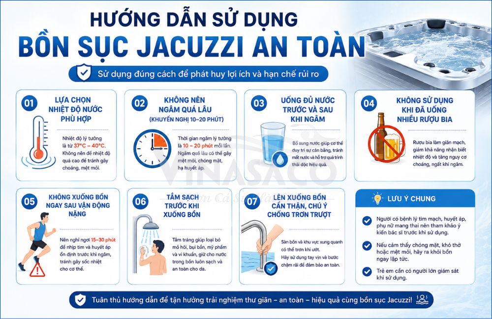 Hướng dẫn sử dụng Jacuzzi sau tập luyện