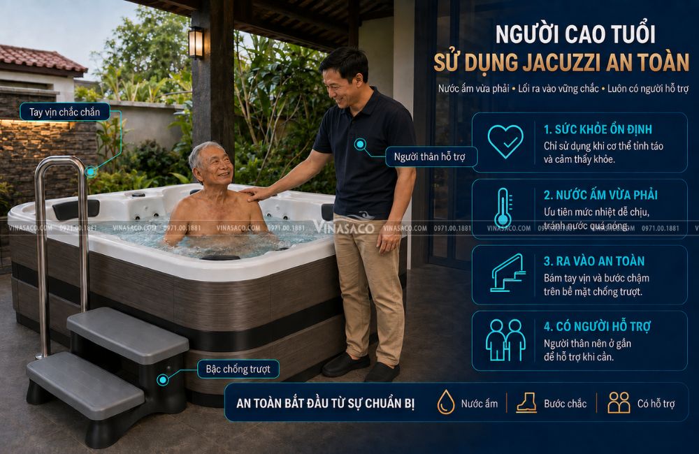 Ngưởi Cao Tuổi Có Nên Sử Dụng Bồn Sục Jacuzzi Không?