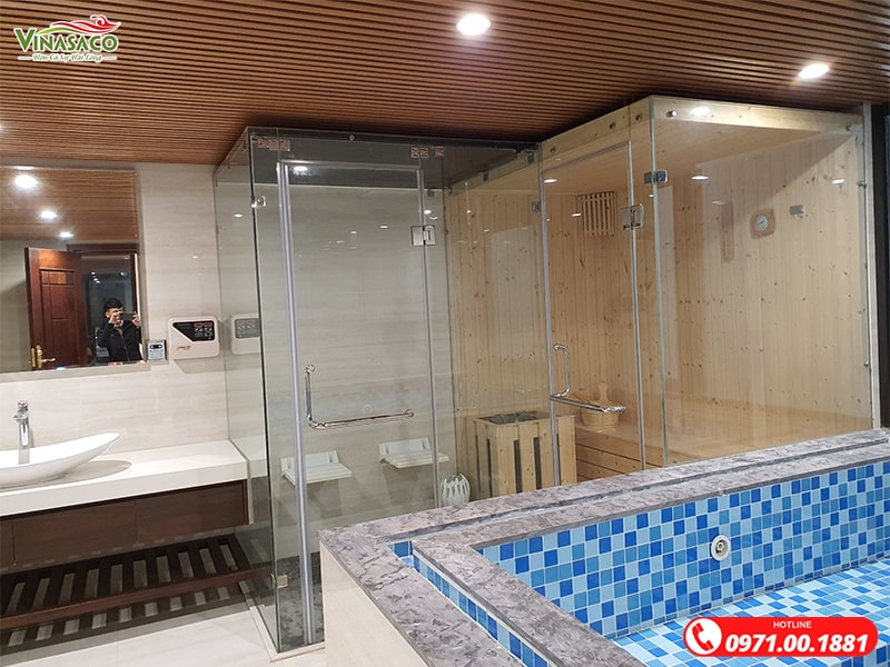 Công trình xông hơi khô - ướt do Vinasaco thi công trực tiếp 