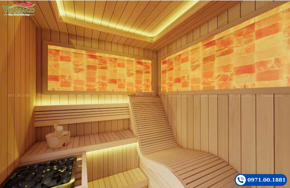 Hình ảnh thiết kế 3D phòng xông hơi tại Bắc Ninh