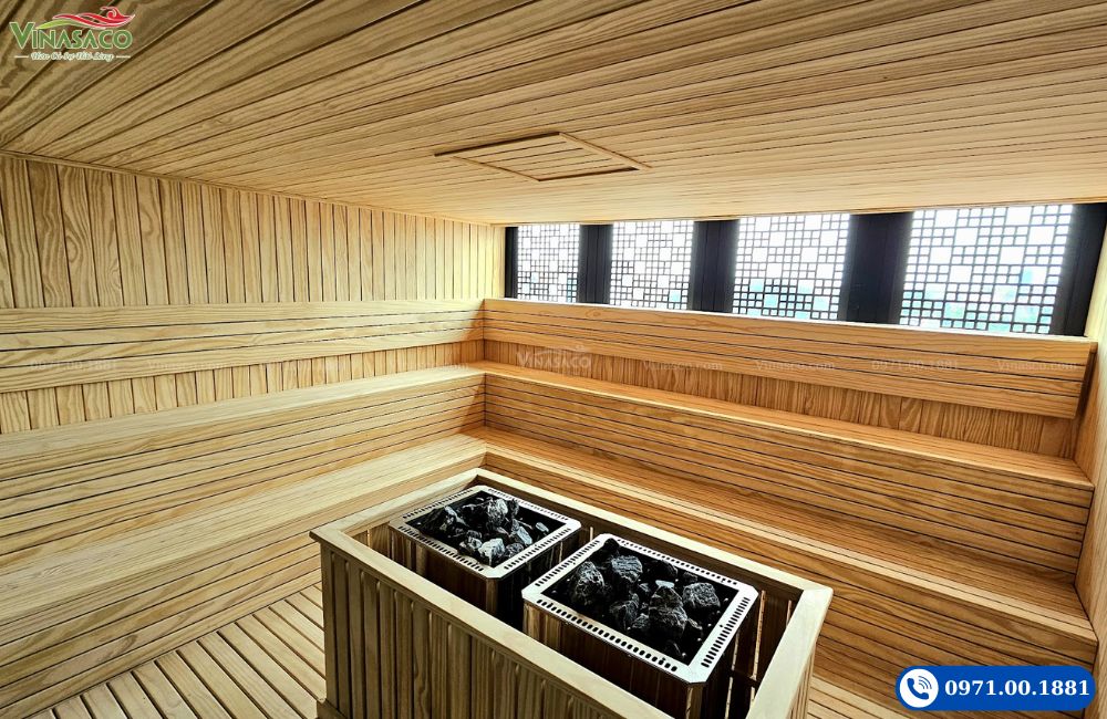 Thi công phòng xông hơi tại An Hotel, Bắc Ninh