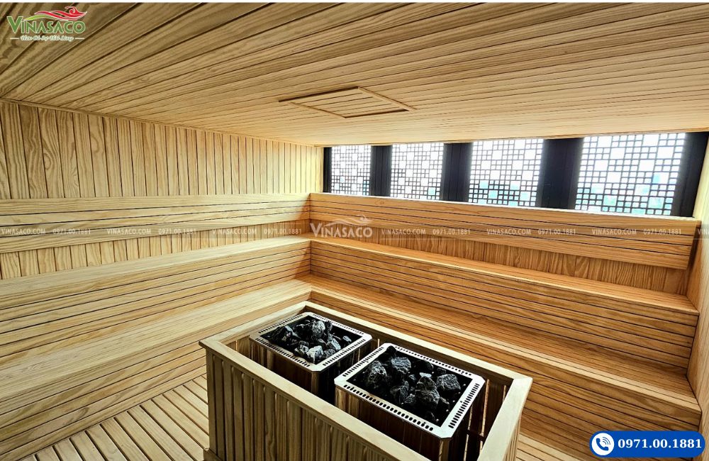 Thi công phòng sauna Hotel