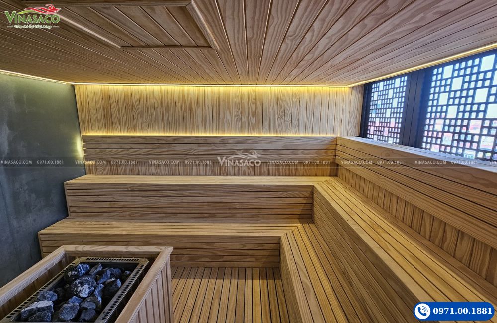 Thi công phòng sauna Spa Wellness