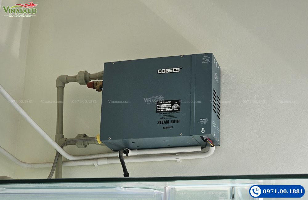 Hình ảnh máy xông hơi ướt lắp đặt thực tế