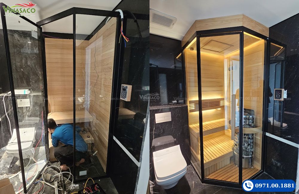 Thi công phòng xông hơi tại chung cư Hà Nội